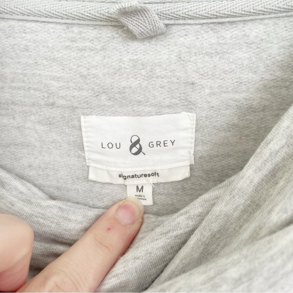 Lou & Grey Signaturesoft Cowl Top Heathered Grey M Medium - Picture 4 of 7